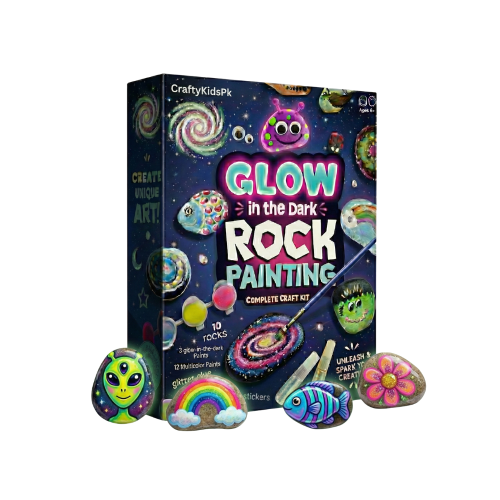 Glow in the Dark Rock Painting Kit - Kids Edition