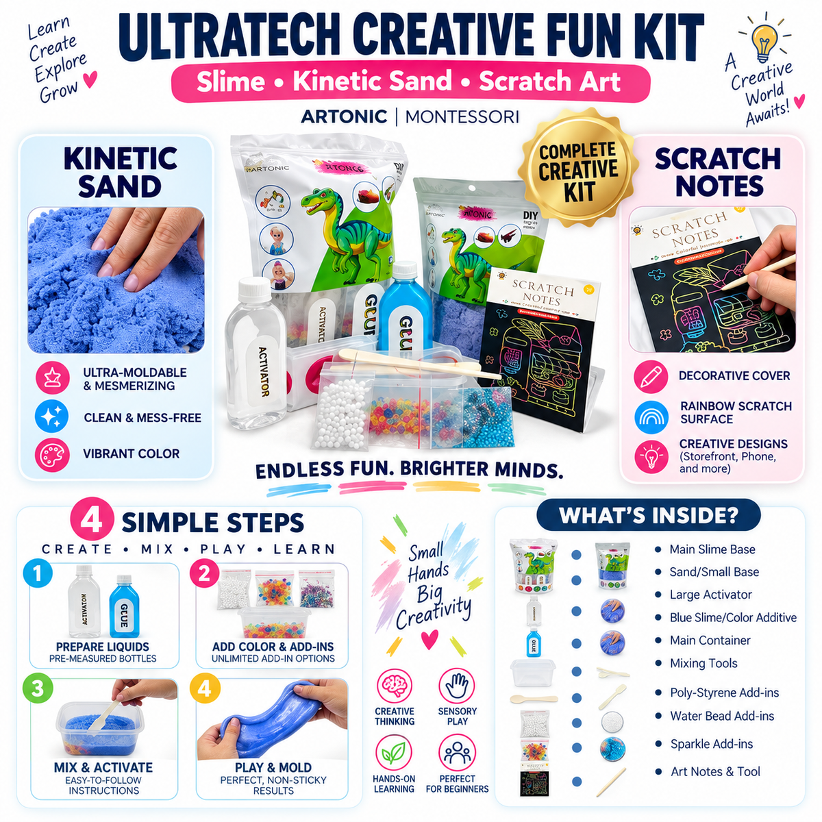 DIY Crafty Explorer 3-in-1 Sensory Kit - Jumbo Edition