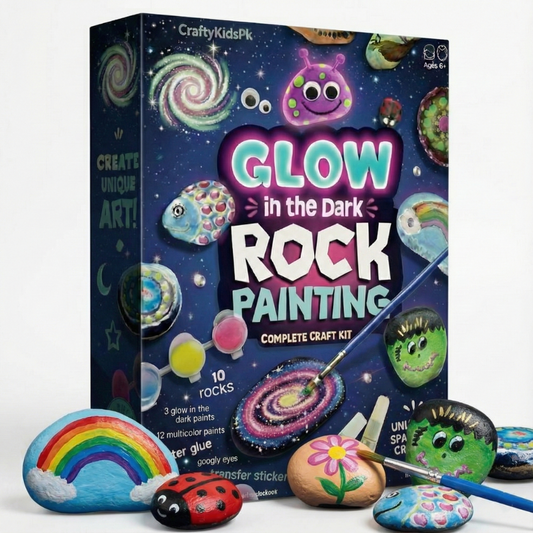 Glow in the Dark Rock Painting Kit - Kids Edition